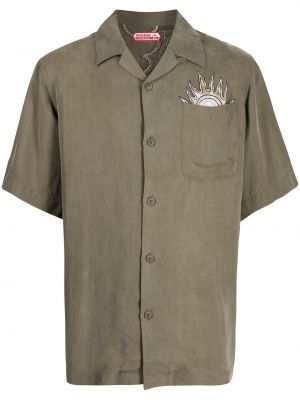 Camisa con bordado Maharishi verde