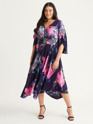 Бархатное платье-кимоно Scarlett & Jo розовое