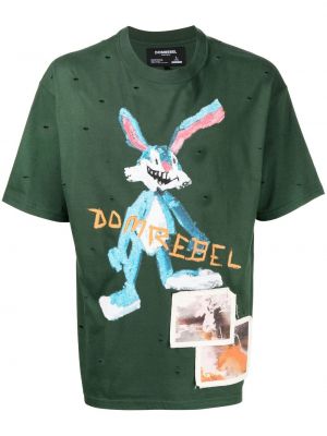 Тениска Domrebel зелено