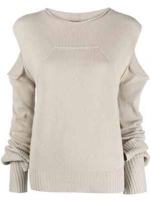 Sweter bawełniany Rick Owens beżowy