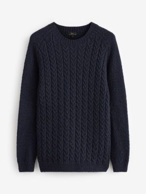 Британский шерстяной свитер Next синий