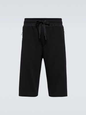 Bombažne športne kratke hlače Dolce&gabbana črna