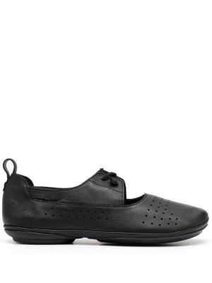Полуотворени обувки с връзки с дантела Camper черно