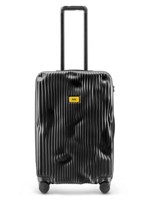 Czarna walizka w paski Crash Baggage
