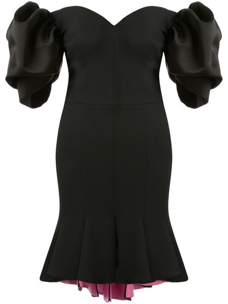 Peplum koktejlové šaty Alexander Mcqueen černé