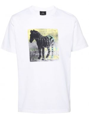 Pamut póló nyomtatás Paul Smith fehér