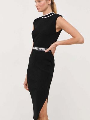 Черное платье миди Karl Lagerfeld