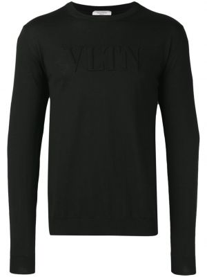 Вълнен пуловер Valentino Garavani черно
