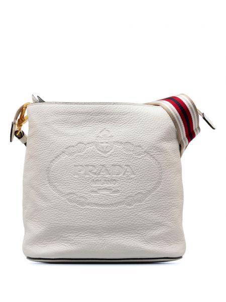 Τσάντα χιαστί Prada Pre-owned λευκό