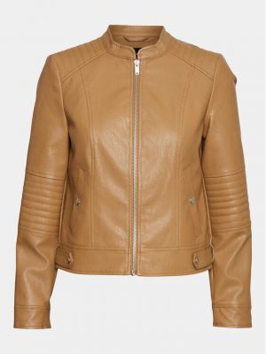 Шкіряна куртка зі штучної шкіри Vero Moda коричнева