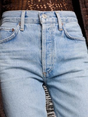 Straight leg jeans a vita alta Agolde blu