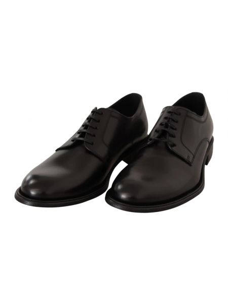Zapatos derby con cordones de cuero Dolce & Gabbana negro