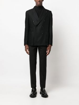 Spodnie wełniane slim fit Corneliani czarne
