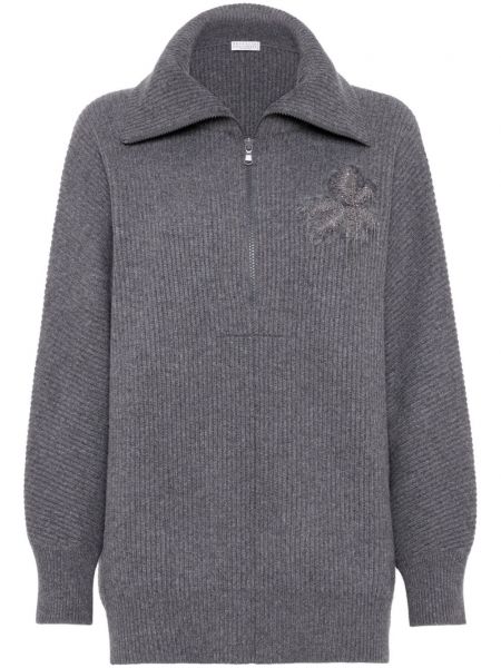 Kaschmir langer pullover Brunello Cucinelli grau