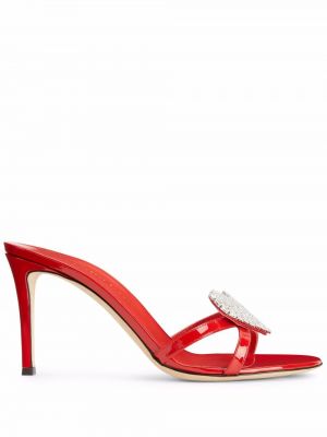 Sandale din piele Giuseppe Zanotti roșu