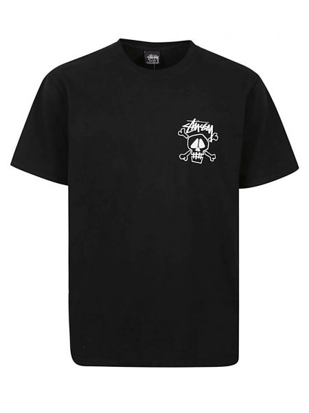 T-shirt di cotone Stüssy nero