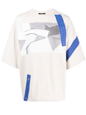 Μπλούζα με σχέδιο με αφηρημένο print με στρογγυλή λαιμόκοψη A-cold-wall* λευκό