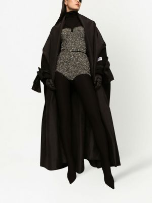 Pantalon culotte à imprimé en cristal Dolce & Gabbana argenté
