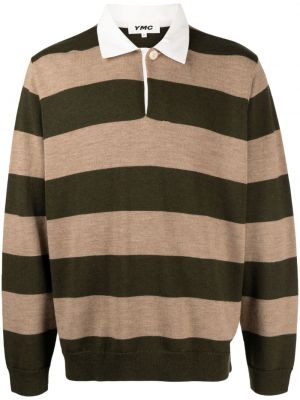 Sweter wełniany z wełny merino w paski Ymc