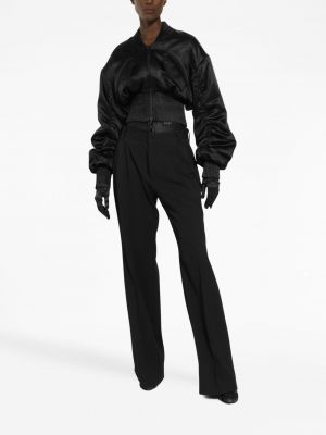 Saténová bunda na zip Dolce & Gabbana černá