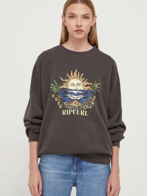 Бавовняний светр з принтом Rip Curl сірий