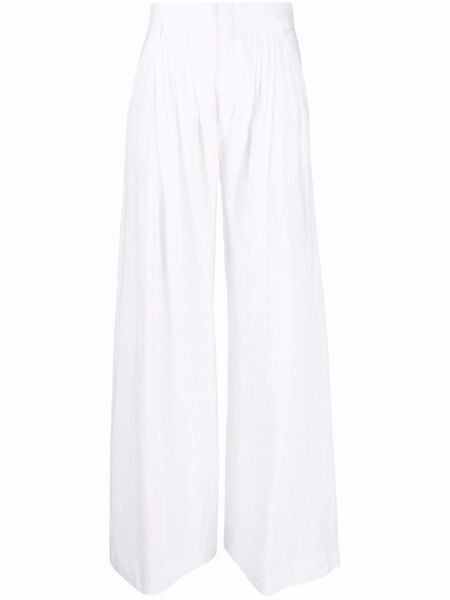 Pantaloni di lino Chloé bianco