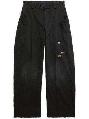 Spodnie relaxed fit Balenciaga czarne