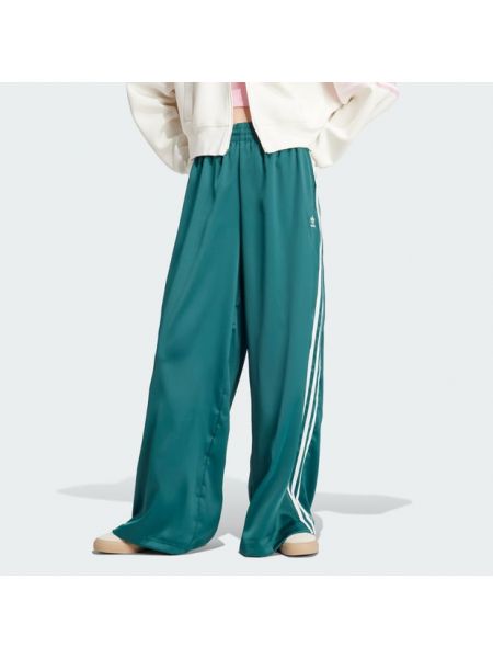 Pantaloni di raso baggy Adidas verde
