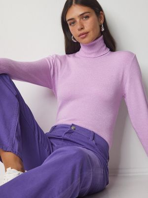 Cardigan slim fit Happiness İstanbul violet