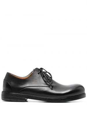 Pantofi loafer cu șireturi din piele din dantelă Marsell negru