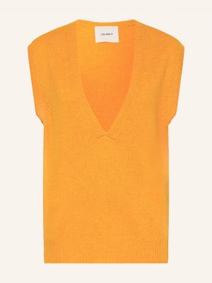 Kašmírová vesta Lisa Yang oranžová