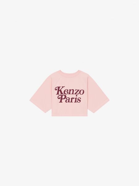 Футболка свободного кроя Kenzo розовая