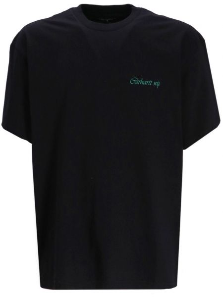 Verslo stiliaus medvilninis marškinėliai Carhartt Wip juoda
