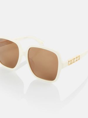 Oversize слънчеви очила Gucci бяло