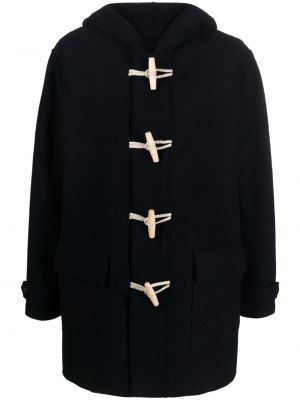 Kapucnis gyapjú kabát Harris Wharf London kék