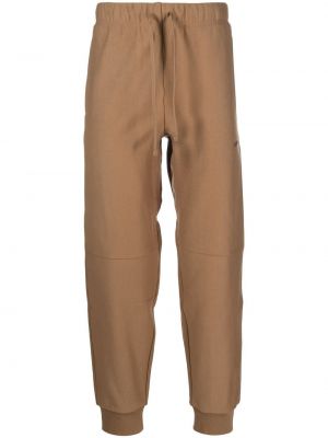 Bavlnené nohavice s výšivkou Carhartt Wip hnedá