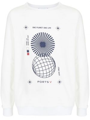 Raštuotas džemperis Ports V balta