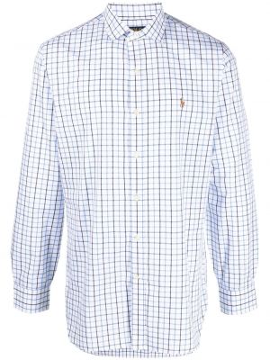 Καρό πουκάμισο με λαιμόκοψη v με μοτίβο ψαροκόκαλο Polo Ralph Lauren