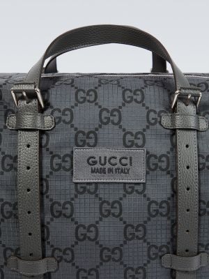 Cestovní taška z nylonu Gucci šedá