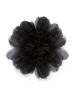 Czarna broszka w kwiatki Nina Ricci
