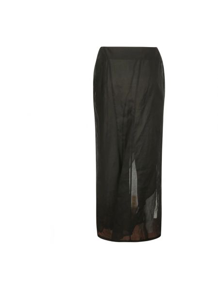 Falda larga con lunares asimétrica Yohji Yamamoto negro