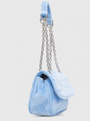 Welurowa torba na ramię Juicy Couture niebieska
