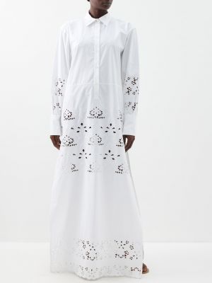 Платье с вышивкой Nili Lotan белое