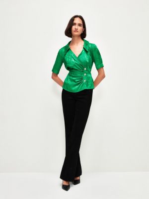 Блузка с коротким рукавом Adl зеленая