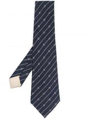 Cravatta in tessuto jacquard Gucci Pre-owned blu
