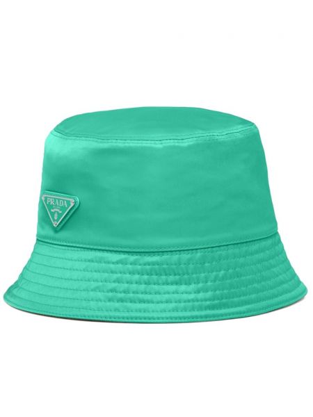 Najlonski šešir s kantom Prada zelena