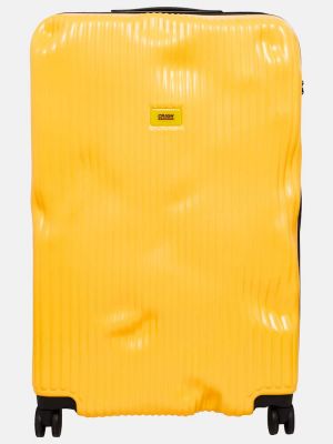 Valise à rayures large Crash Baggage jaune