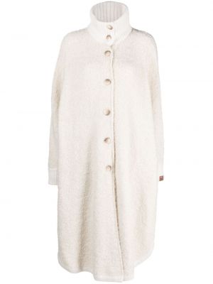 Manteau de fourrure à boutons Emporio Armani blanc