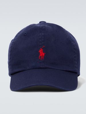 Sombrero de algodón Polo Ralph Lauren azul