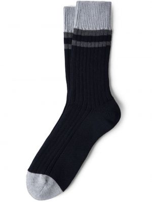 Памучни чорапи Brunello Cucinelli синьо